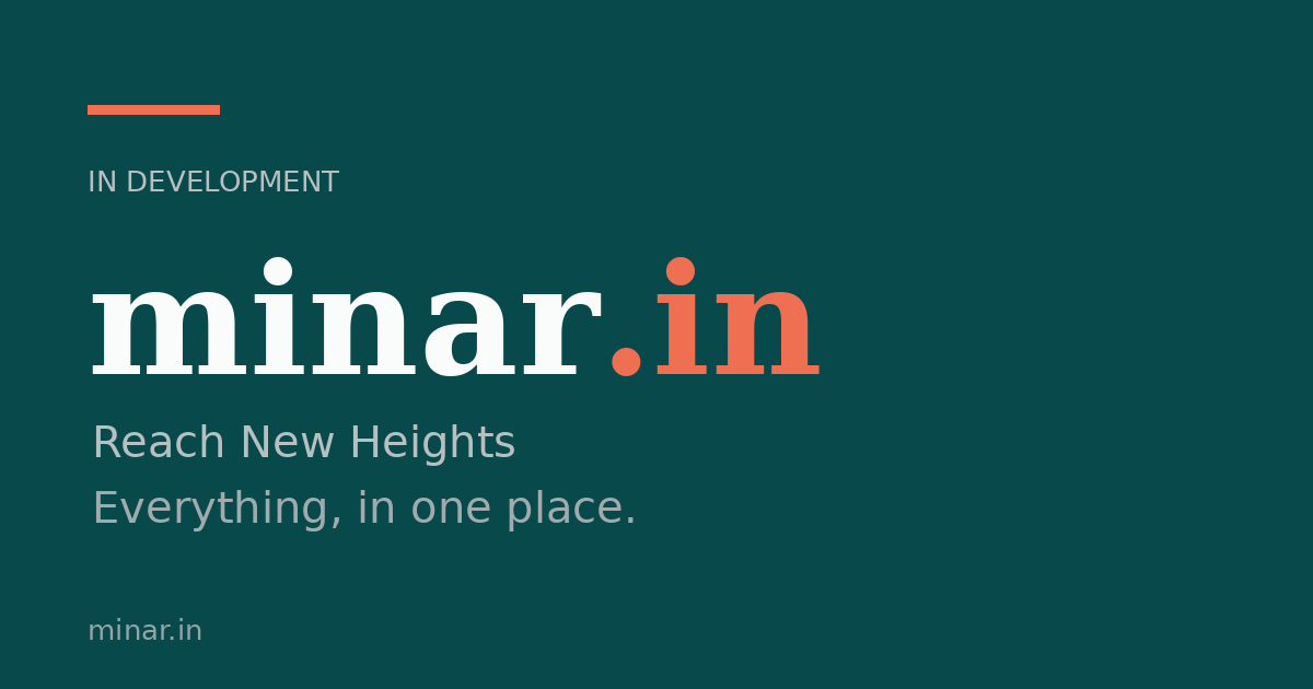 Link preview image for minar.in
